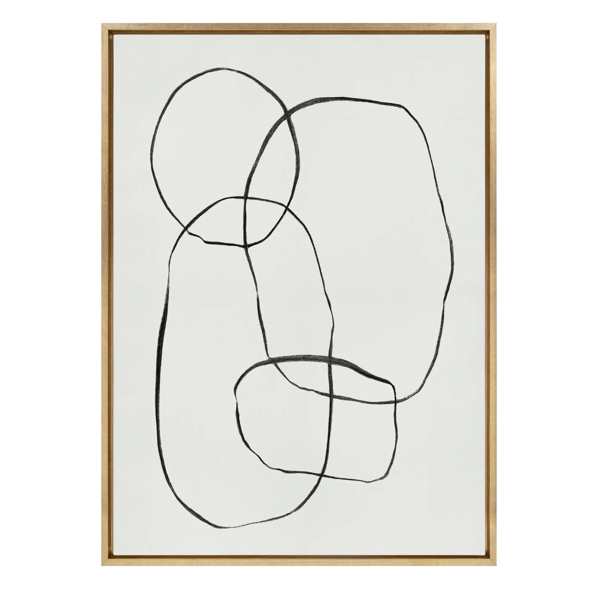 Sylvie 871 Modern Circles Framed Canvas by Teju Reval of SnazzyHues