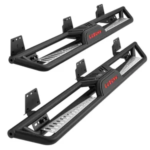 GARVEE 6 Inch Running Boards 550LB Side Steps Non-Slip Design Black Powder Coating Rock Sliders Fits 2019-2025 Dodge Ram 1500 Crew Cab New Body Style(Manual Included)