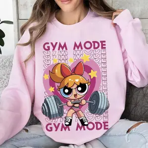 Gym More Powerpuff Sweatshirt, Powerpuff Gym Shirt, Powerpuff Gift for Women, Cute Gift For Her/him