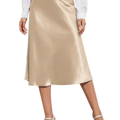 Satin Midi Skirt Zara TikTok Shop