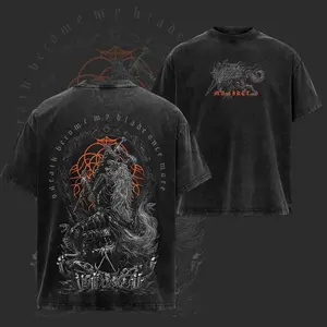 Maliketh The Black Blade Elden Ring Double Printed Acid Washed Oversized Tee Lightweight Summer Streetwear Unisex Graphic Top And Hoodie Ideal Gift For RPG Game Fans
