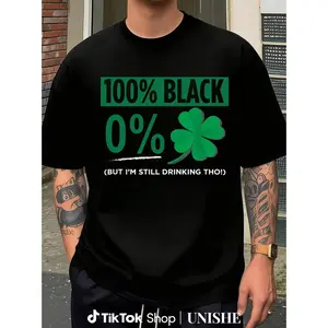 Funny St Patrick's Day Tee – Irish Shamrock Casual Short Sleeve Cotton Shirt