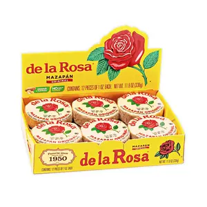 De La Rosa Mazapan Style Mexican Peanut Candy 12 Pieces