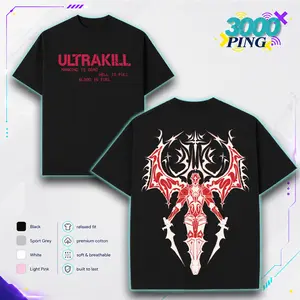 Ultrakill Graphic T Shirt Sweatshirt Hoodie for Men Women, Gildan Heavy Cotton Gaming Crewneck Tee, Streetwear Casual Oversized Outfit Everyday Fashion Style
