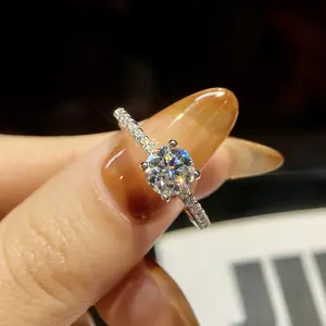 Esberry 1-5CT Synthetic Moissanite Rings Engagement Rings for Women Girls Promise Gift