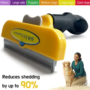 Professional Pet Grooming Brush for Dogs & Cats | Gentle Deshedding & Massage Comb | Removes Loose Hair & Reduces Shedding | Safe & Durable Dog Accessories