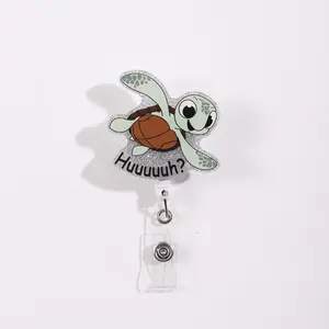 Cute Sparkling Turtle Badge Reel, Expandable Clip for Tortoise Enthusiasts, Perfect Gift Idea for Animal Lovers & Pet Owners
