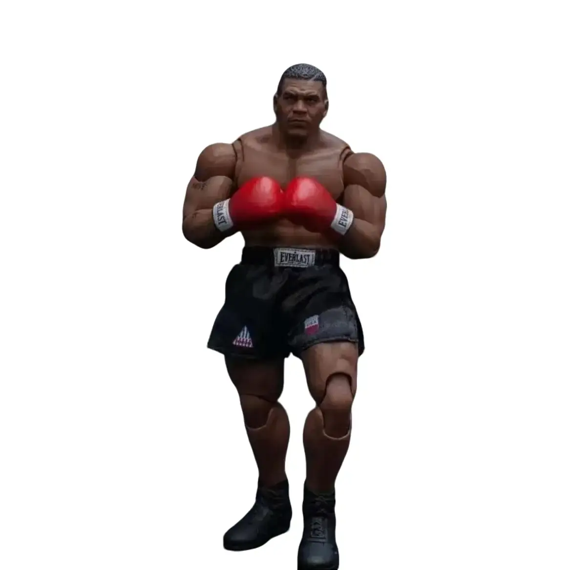 Storm Toys 7.08in High-Grade PVC Boxer Champion Action Figure - Movable Joints, 3 Interchangeable Face Models, Replaceable Head Components, Red Gloves, Beast Shorts, 3 Golden Belts, Ultimate Circular Shape, Collectible Gift for Sports Enthusiasts