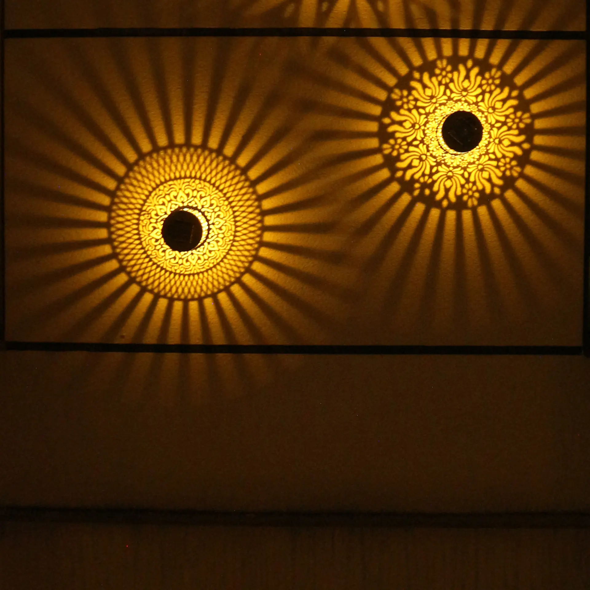 Solar-powered lawn lights, outdoor waterproof garden lights, hollow projection lights, ambient lights, garden decorative ground lights, popular mandala design Solar-powered lawn lights, outdoor waterproof garden lights, hollow projection lights, ambient lights, garden decorative ground lights, popular mandala design