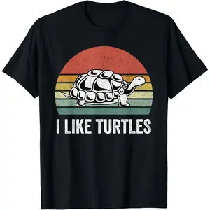 Retro I Like Turtles Turtle Shirt Turtle Lover Gifts Vintage T-Shirt