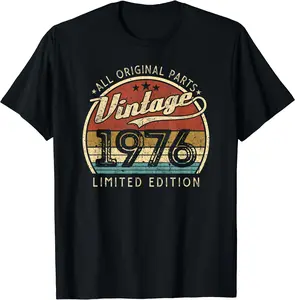 Vintage 1976 Limited Edition 46 Years Old 46th Birthday T-Shirt