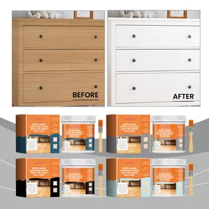 Water-Based Wood Furniture Paint, Quick Drying Paint, Door Cabinet Window Refinish Color Changing Water-Based Wood Finish, Ca Prop 65 Compliant, No Base Unit Count