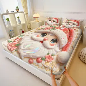 Cute Cartoon Goblin Print Hooded Set with 2 Pillowcases, 3D Look, Durable Wrinkle Resistant, Bedding Decor
