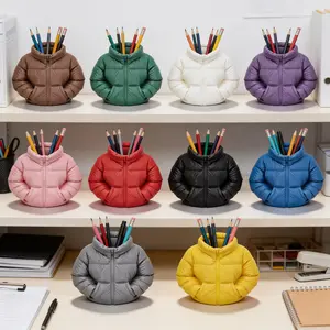Mini Jacket-Shaped Rigid Pen Holder for Desk, Pencil Holder, Office Desk Organizer, Cute Desk Decor & Office Accessories, Funny Office Gift for Boss Coworker Teacher kids, Mini Planter pencil holder Pencils