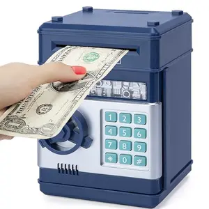Piggy Bank Cash Coin Can ATM Bank Electronic Coin Money Bank for Kids Age 3-12, Money Savings Box Mini ATM Coin Bank Toys Gifts for 3 4 5 6 7 8 9 10 11 12 Year Old Boys Girls