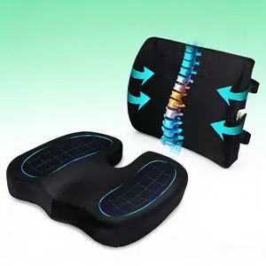 Machine Washable Black Polyurethane Set, Ideal for Office Chair and Driving Applications