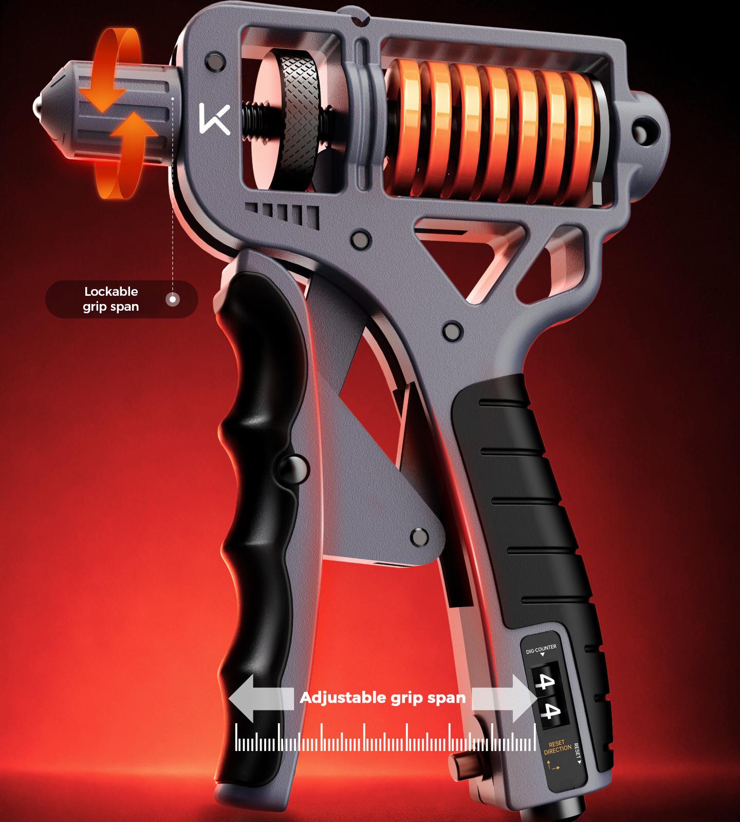 Keep H-Shaped Ergonomic Grip Strengthener, Adjustable 10-660LBS Resistance, for Muscle Relaxation, Forearm Training, Hand Therapy & Stress Relief