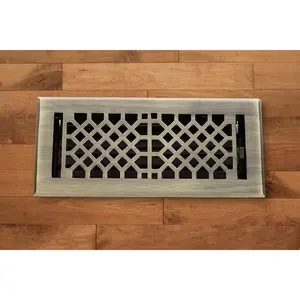 Cast Brass Vintage Industrial Vent Cover - Antique Brass