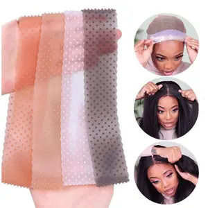 Labhairs 2PCs Adjustable Silicone Wig Grip Band - Non-slip Design for Lace Front Wigs | Inner Short Drop Shape Fits Scalp Comfortably | Outer Longer Drop Shape Secures Wig Naturally | Seamless Hold All Day