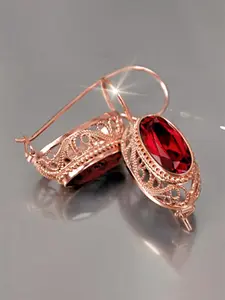 Vintage Artificial Zirconia Decorated Dangle Statement Earrings, Fashion Jewelry for Party, Daily Clothing Decor, Trendy All-match & Exquisite Jewelry for Birthday Gift