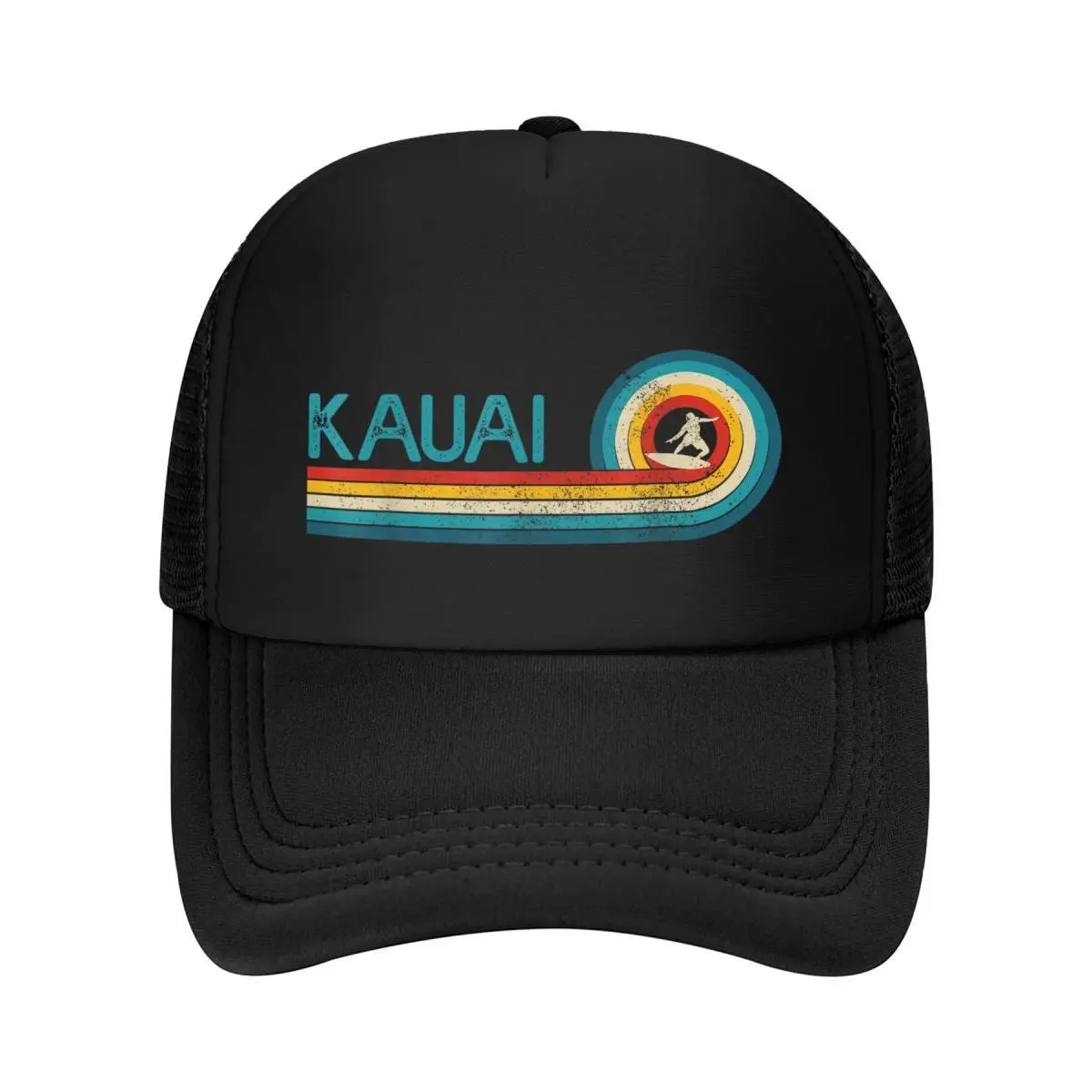 Kauai Hawaii Vintage Surfer Souvenir Surf Baseball Cap