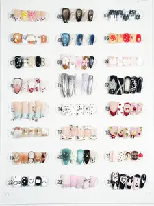 zb59..There are display boards featuring 24 different styles and designs of fashionable and trendy nail wear.