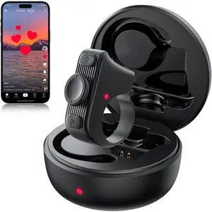 L-HPS004  Remote Scrolling Ring for Tiktok,Page Turner for Kindle App,Bluetooth Camera Shutter Remote for iPhone, Android,iOS,iPad,Tablet-Black