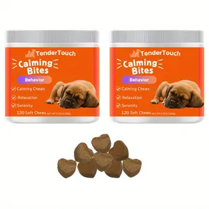 240 Chews - 2 Pack(2 x 180g/6.35oz) 360g/12.7oz - TenderTouch Calming for Dogs - Help Natural Dog Anxiety for Everyday Stress & Separation , Soft Calming Chews for Dogs Helps Aid with Stress, Thunder, Fireworks, Chewing, Barking