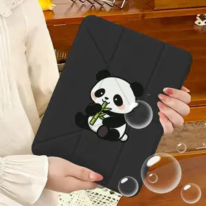 Triple Y-Shape iPad/tablet Case with Pen Holder, Cute Panda Pattern, Auto Wake/sleep Function, Slim & Minimalistic Design, Tablet Accessories