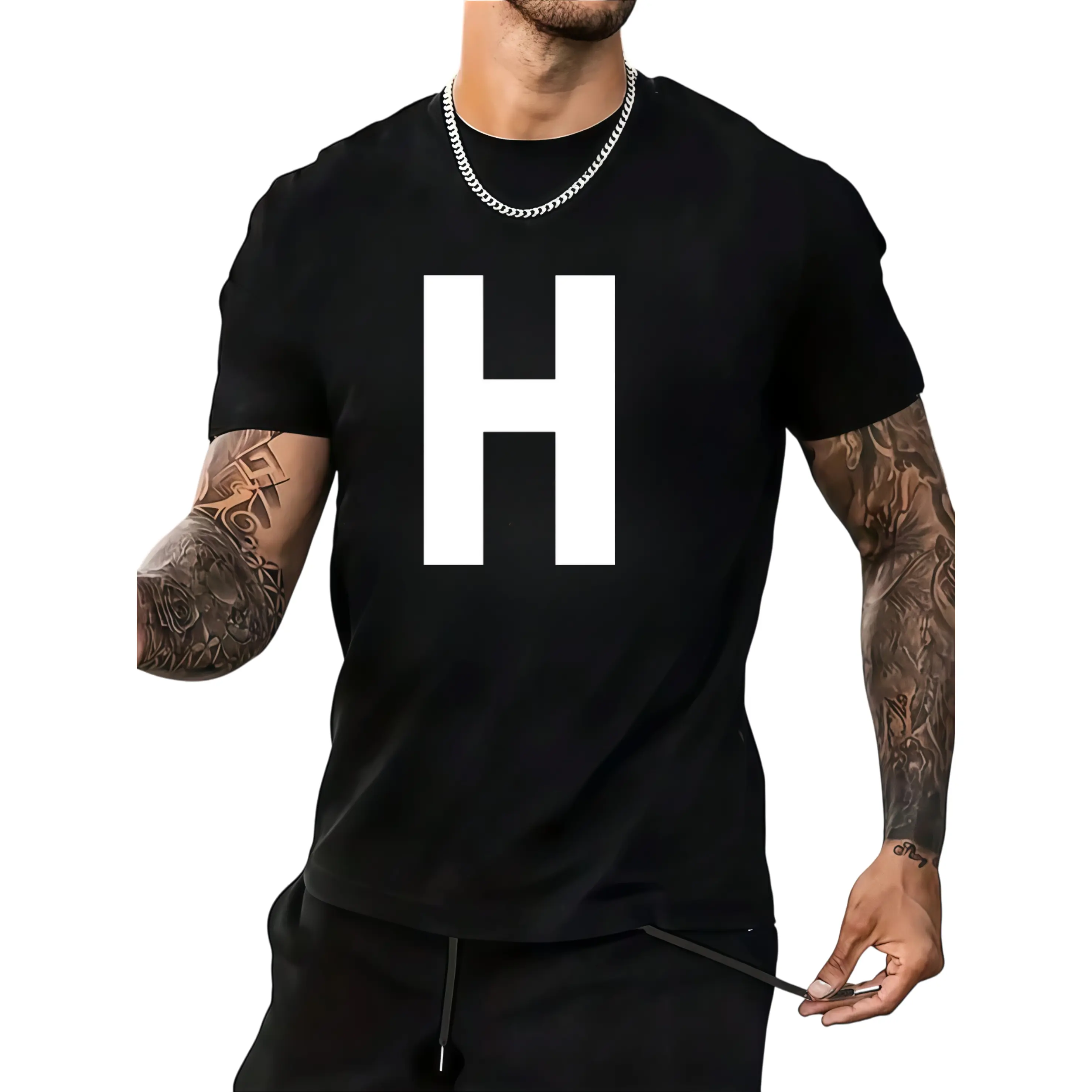 Letter H Capital Alphabet Monogram Initial T-Shirt