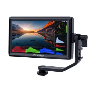 FEELWORLD FW568S 6 inch DSLR Camera Field Monitor with Waveform 3D LUT SDI 4K HDMI Input Output Video Peaking Focus Assist Small 8.4V DC Include Tilt Arm