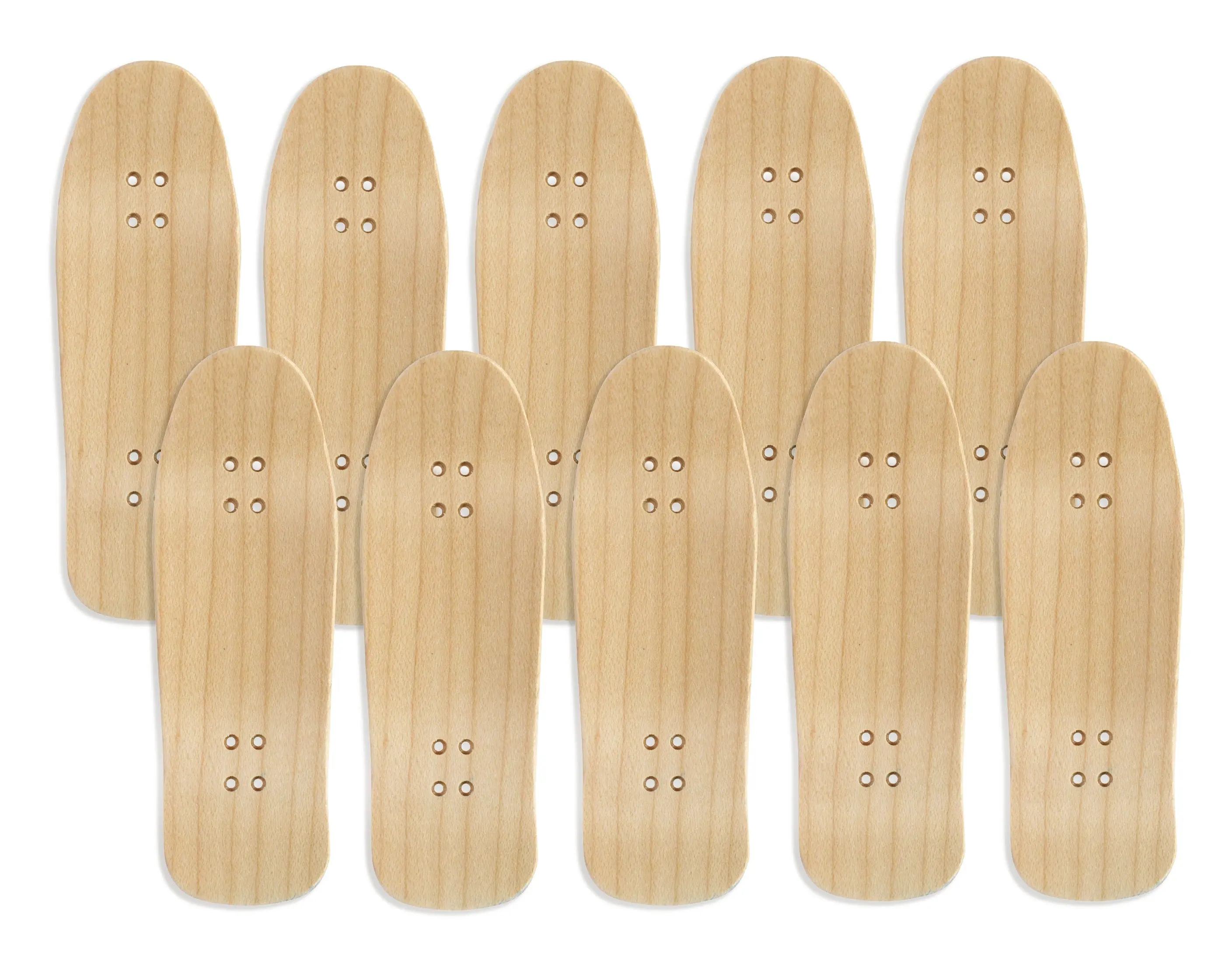 10pk Maker Series Maple Wooden Carlsbad Cruiser Fingerboard Deck, "Unbranded" - 34mm x 100mm