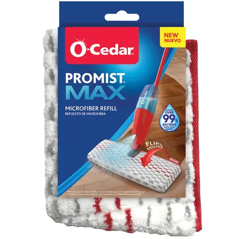 O-Cedar ProMist MAX Spray Mop Head Replacement | Machine Washable Absorbent Microfiber Reusable Refill | Floor Cleaning