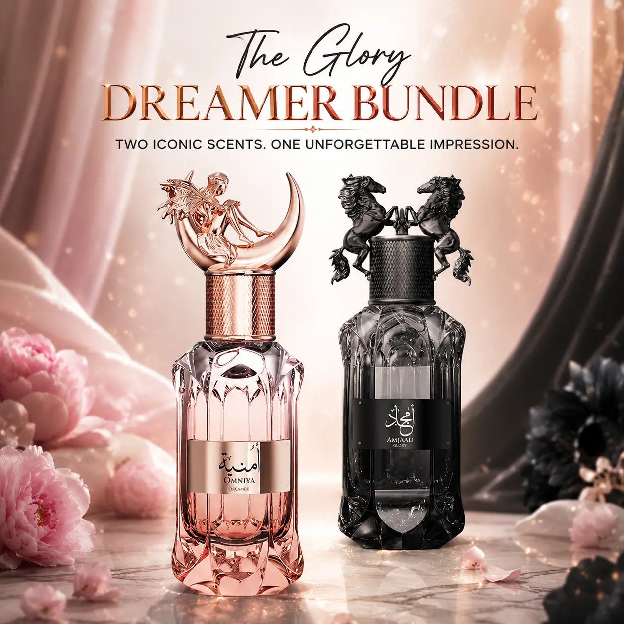The Glory Dreamer Bundle I Omniya Dreamer By Le Falcone Eau De Parfum 100 ML (3.4 FL OZ) I Amjad Glory By Le Falcone Niche Collection Eau de Parfum Spray 3.4 oz Unisex