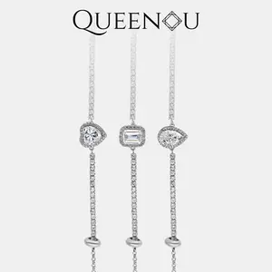 【902】Promotional Event 2CT Heart-Shaped Teardrop Synthetic Moissanite Bracelet