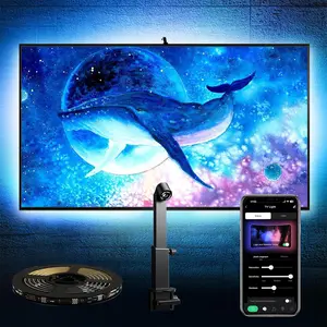Smart LED Backlight with Camera for 32-60 Inch Screens, USB Backlights for LED Show, TV, Computer, Gaming Room, APP Control Color Changing Lights
