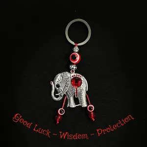 RED ELEPHANT EVIL EYE KEY CHAIN