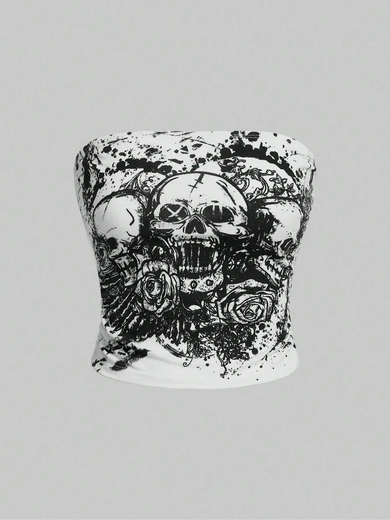 skull crop top - TikTok Shop