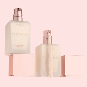 Phofay True Color Matte Sunscreen Liquid Foundation SPF 30 Mineral SPF 30 Light-Medium Coverage Natural Finish Soothing Anti-Redness Blue Light Protection