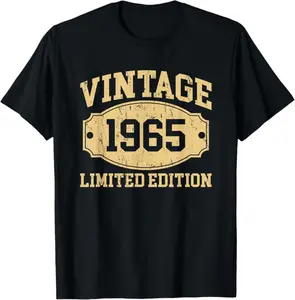 Vintage 1965 Men Women Born In 1965 Birthday Idea Vintage T-Shirt