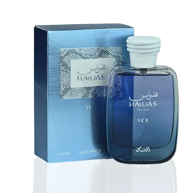 Hawas Ice Eau de Parfum 100ml (3.4 oz) by Rassasi – Unisex Ice Perfume by Rasasi