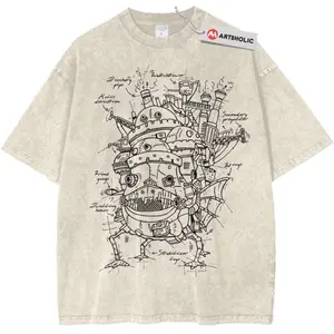 Howl’s Moving Castle Shirt, Studio Ghibli Tee, Anime Shirt, Vintage T-Shirt