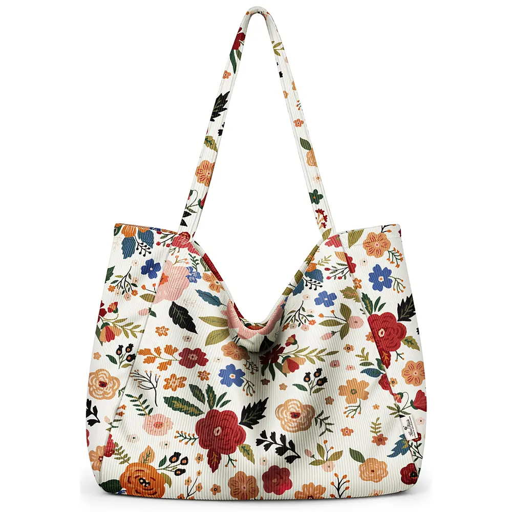 Miss Adola Corduroy Hobo Bags for Women, Large Slouchy Shoulder Bag, Bohemian Everyday Tote for Work Travel Casual Use