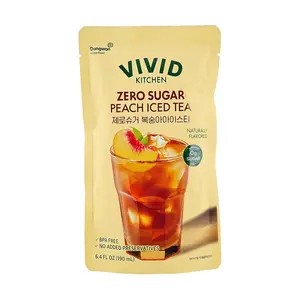 VIVID Dongwon Korean Peach Ice Tea Zero Sugar 190ml - Healthy Low Calorie Drink, Convenience Store Favorite, Popular on Xiaohongshu