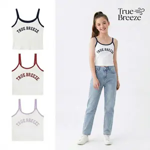 True Breeze Girls Training Bra - Premium Mulberry Silk & Cotton Camisole, Double-Layer First Bras for Teens Tweens Age 6-13