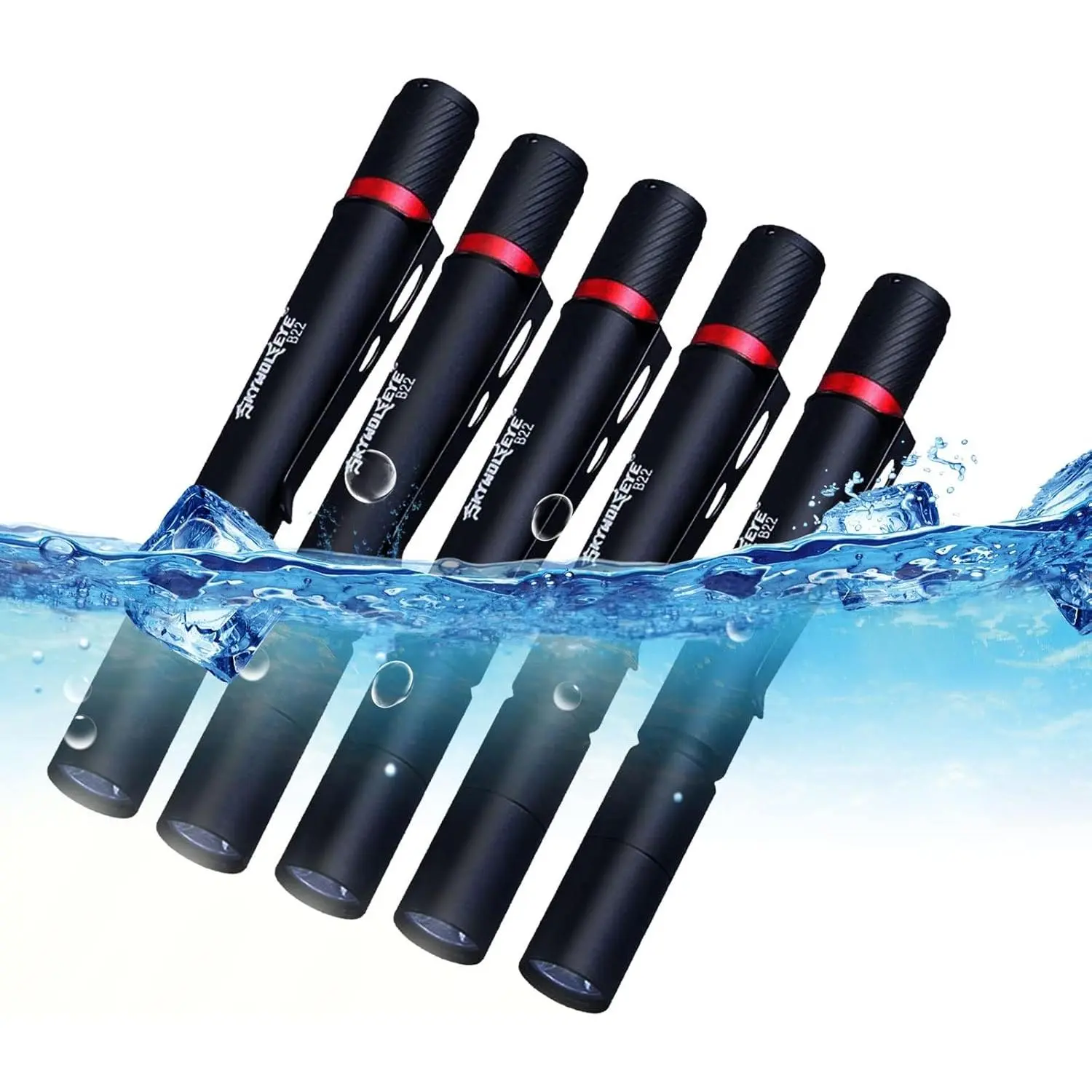 5 Pack Pen Flashlight, 3 Mode LED Pen Light, Pen Light Flashlight Pocket Flashlight with Clip, Bright 500 Lumens Mini Penlight,  Pen Lights for Outdoor Inspection Work,