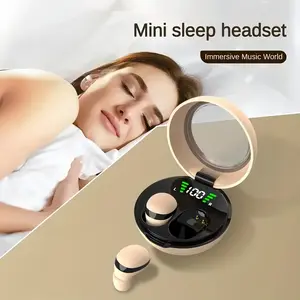 New Mini True Wireless Bluetooth Earbuds, TWS Sleep Headphones, Small Invisible Design for Work, Easy to Carry, Comfortable to Wear, Suitable for Sleep and Sports, Lightweight Earbuds, Sleep Earphones