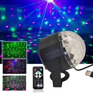 RGB Small Magic Ball Light, USB Plug-In Stage Lamp, Colorful LED Party Ktv Bar Atmosphere Light, Car Seven-Color Lighting