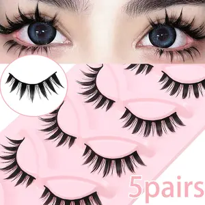 Anime Cartoon Eyelashes, Dramatic Full Strip Lashes, Big Eye Effect, Reusable for Beginners, Doll Eye Style, Role Play, Party Strips