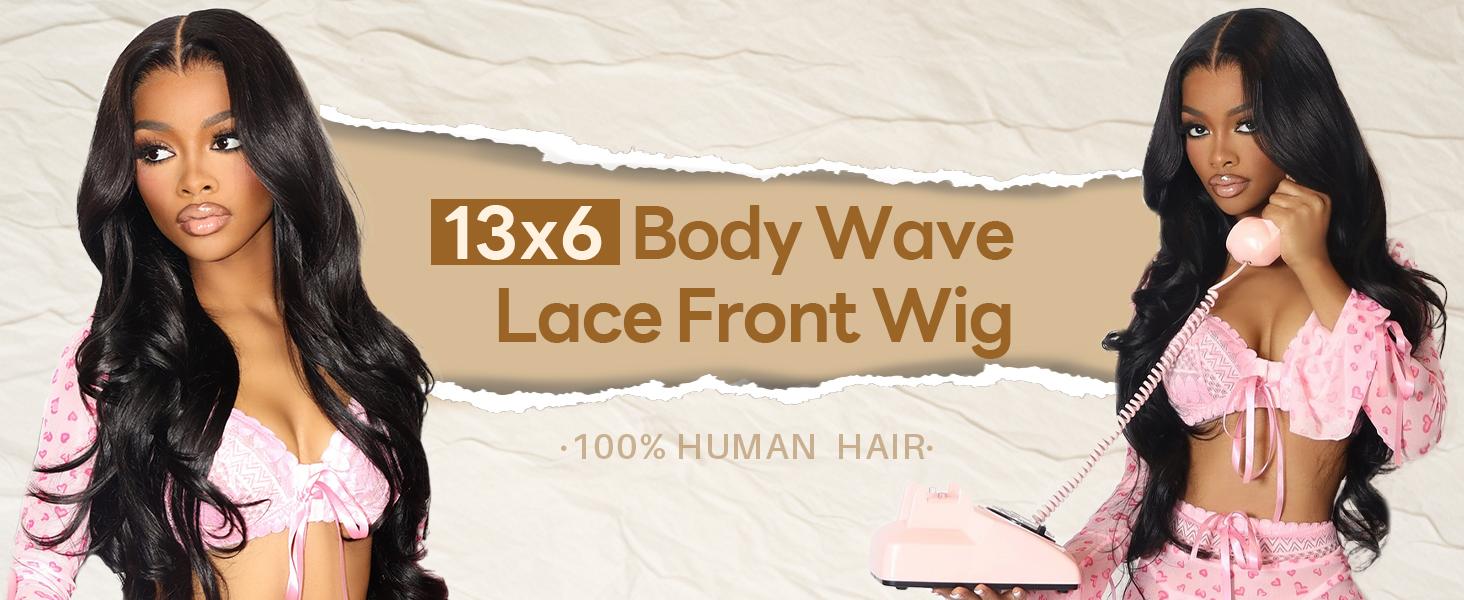 Tuneful 13x6 Body Wave Lace Front Wigs Human Hair Pre Plucked 180 Density Virgin Human Wig HD Transparent Lace Frontal Wigs Human Hair for Women